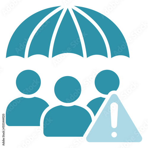 Prepare Team dual tone blue color, mini illustration icon. use for modern concept, print, UI, UX kit, web and app development. Vector related to risk management, business, finance.