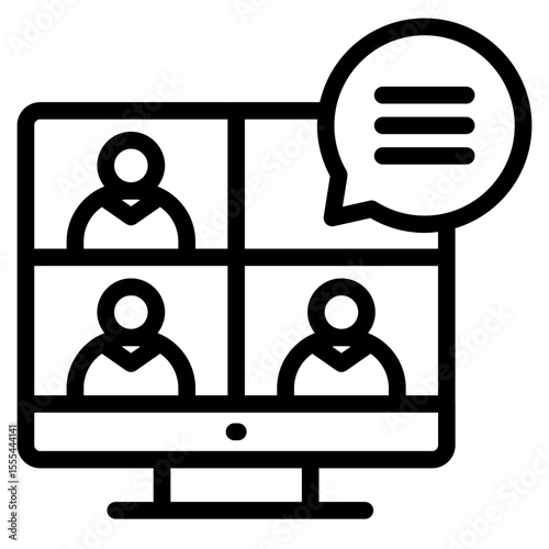 Online forum in vector illustration