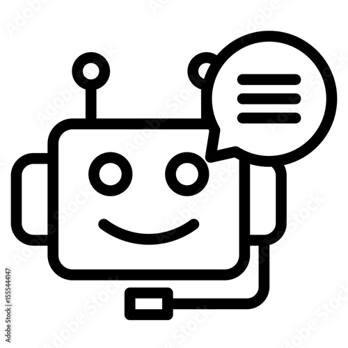 Chat bot in vector illustration