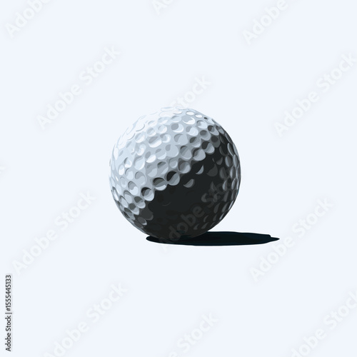 Golf ball logo icon flat vector design