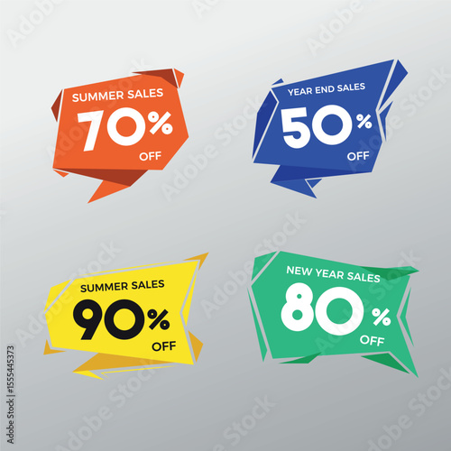set of colorful stickers