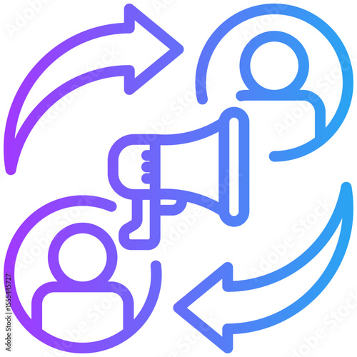 User engagement icon for content carketing, business, website, application, printing, document, poster design, etc