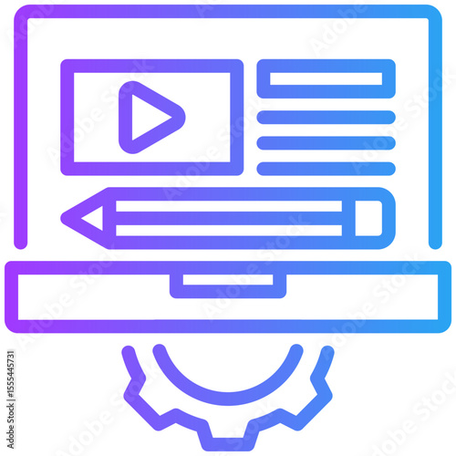 Content development icon for content carketing, business, website, application, printing, document, poster design, etc