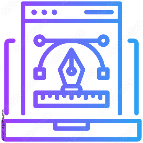 Graphic editor icon for content carketing, business, website, application, printing, document, poster design, etc