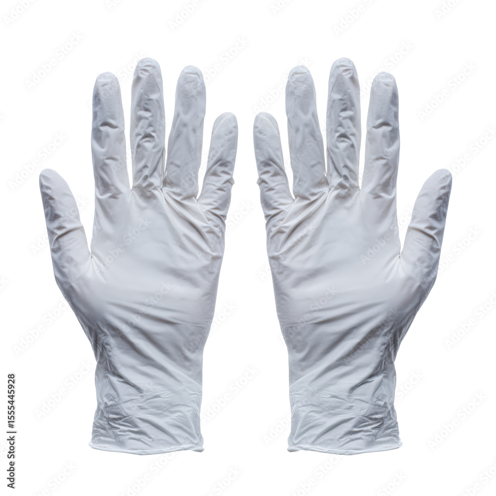 Obraz premium Essential White Disposable Gloves for Safety and Hygiene