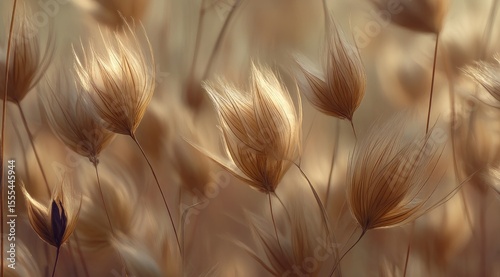 Dreamy Golden Field of Grain Whispering Softly