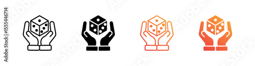 Probability Multiple Style Icon Set Vector 