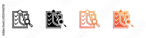 Vulnerability Assessment Multiple Style Icon Set Vector 