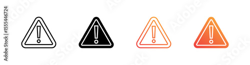 Hazard Multiple Style Icon Set Vector 
