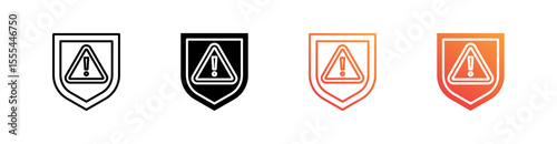 Prevention Multiple Style Icon Set Vector 