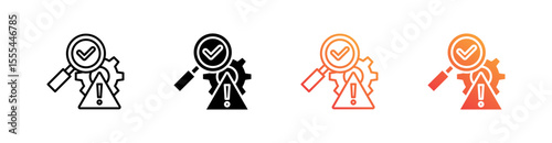 Incident Multiple Style Icon Set Vector 
