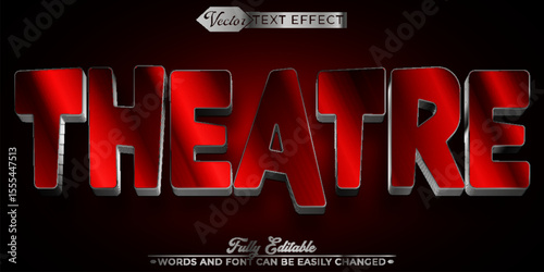 Theatre Vector Editable Text Effect Template