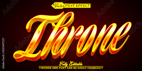 Throne Vector Editable Text Effect Template