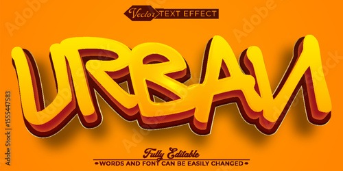 Cartoon Graffiti Urban Vector Editable Text Effect Template