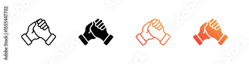 Trust Multiple Style Icon Set Vector 