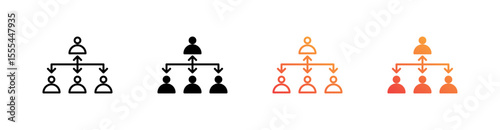 Referral Multiple Style Icon Set Vector 