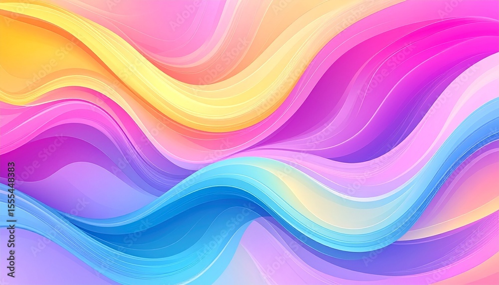 Fototapeta premium Vibrant Abstract Wave Background Colorful Swirls and Fluid Design