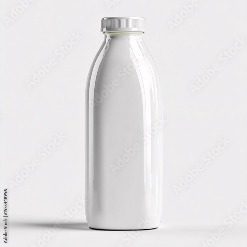 Sleek white bottle presentation enhancing product visibility and minimalist design