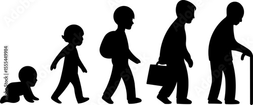 Human Life Cycle Silhouette
