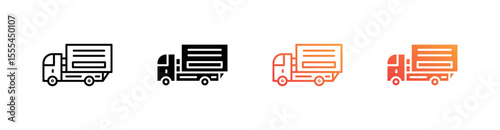 Delivery Multiple Style Icon Set Vector 