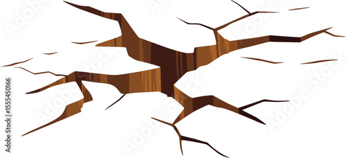 Cracked Ground Illustration