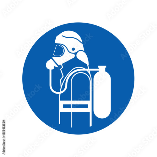 mandatory safety signs icon_use scba round shapes