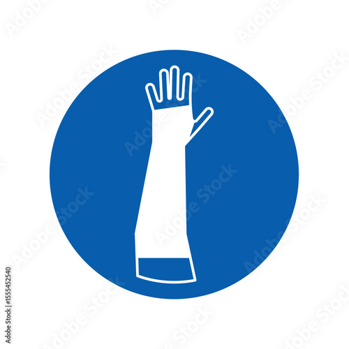 mandatory safety signs icon_wear arm protector sleeve round shapes