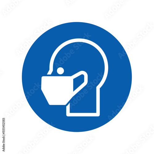 mandatory safety signs icon_wear mask round shapes