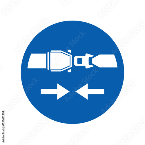 mandatory safety signs icon_wear safety belt round shapes