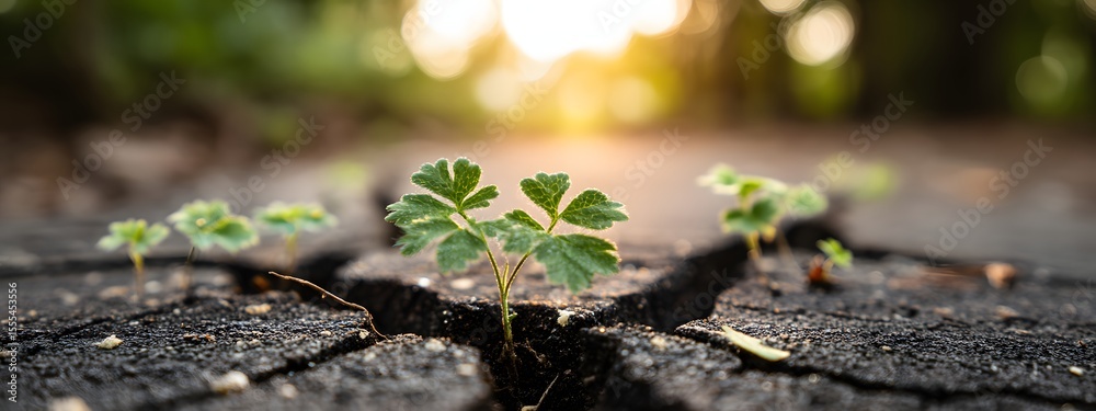 Resilience New Life Emerges Through Cracked Concrete Resilience New Life Emerges Through Cracked Concrete