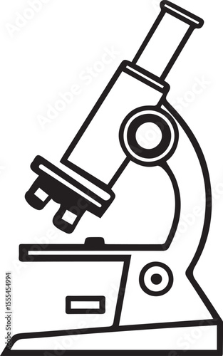 microscope icon vector illustration.Laboratory Practice Line Icon Design