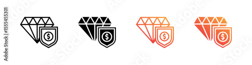 Hedging Multiple Style Icon Set Vector 