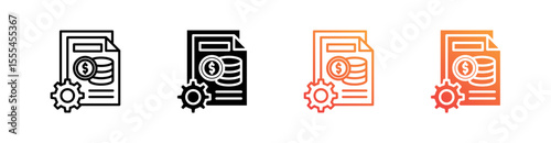 Debt Management Multiple Style Icon Set Vector 