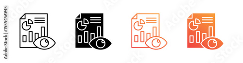 Vision Multiple Style Icon Set Vector 