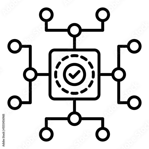 Digital Outline Icon Vector Illustration