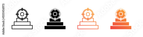 Mission Multiple Style Icon Set Vector 
