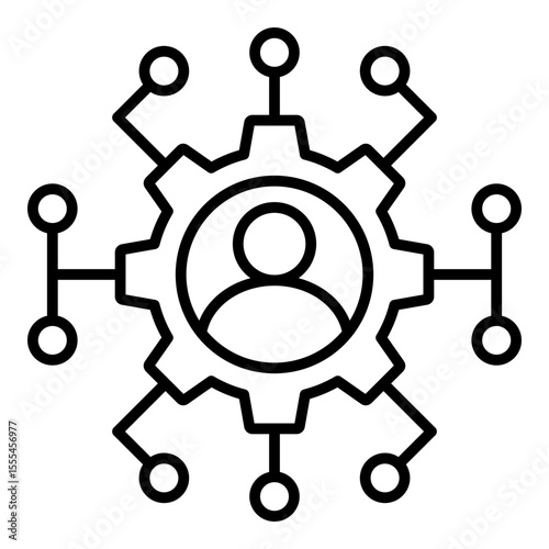 Skills Outline Icon Vector Illustration