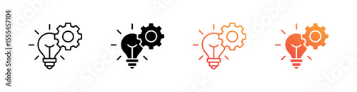 Innovation Multiple Style Icon Set Vector 