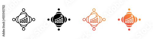 Sales Enablement Multiple Style Icon Set Vector 