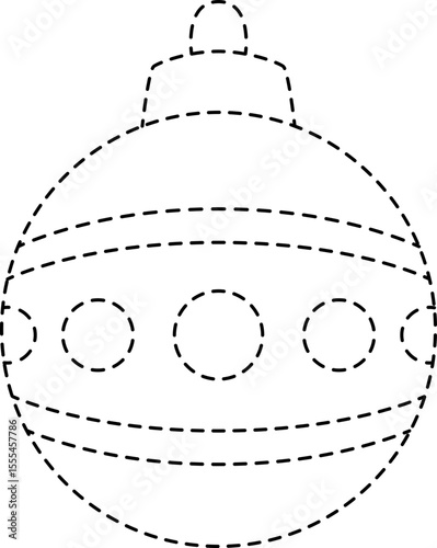 Christmas Ball Ornament Line Tracing

