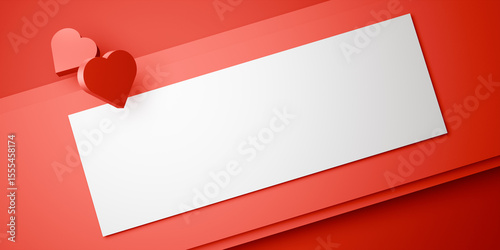 Romantic Red Background Features Loving Heart Shapes