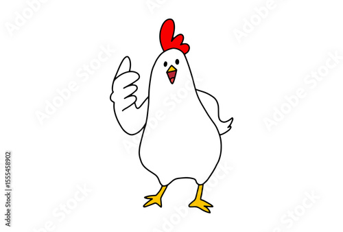 chicken character vector isolated illustration