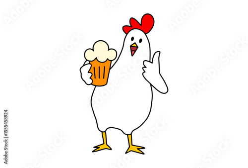 chicken character vector isolated illustration