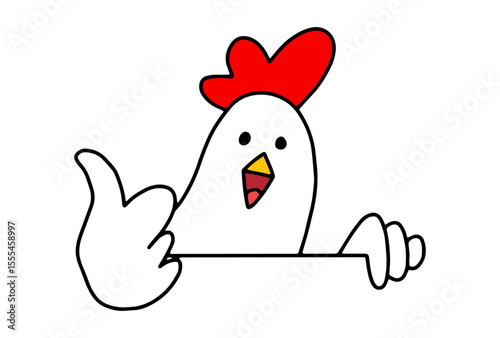chicken character vector isolated illustration