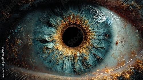 Eye Iris on Background Third Eye Eye of the Universe

