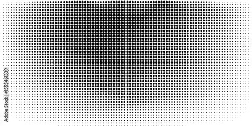 Set of halftone dots gradient pattern texture isolated on white background. Straight dotted spots using halftone circle dot raster texture. Vector blot half tone collection.