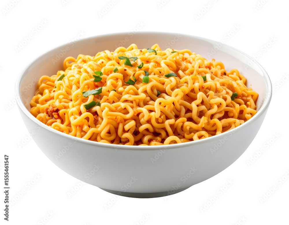 Bowl of saucy noodles close up Bowl of saucy noodles close up