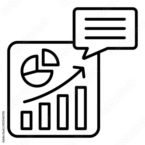 Analytics Outline Icon Vector Illustration