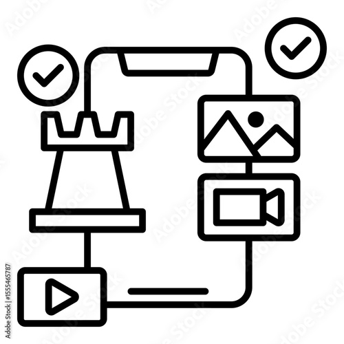 Content Strategy Outline Icon Vector Illustration