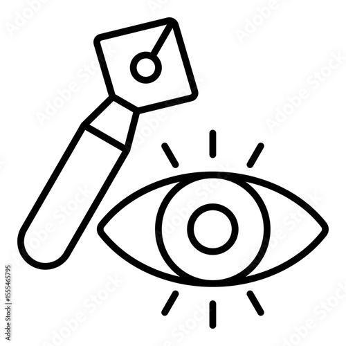Visual Design Outline Icon Vector Illustration